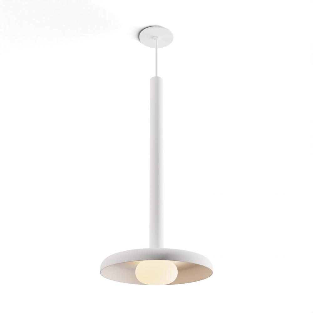 Combi Pendant 24&#34; Single Unit Matte White with Matte White Canopy