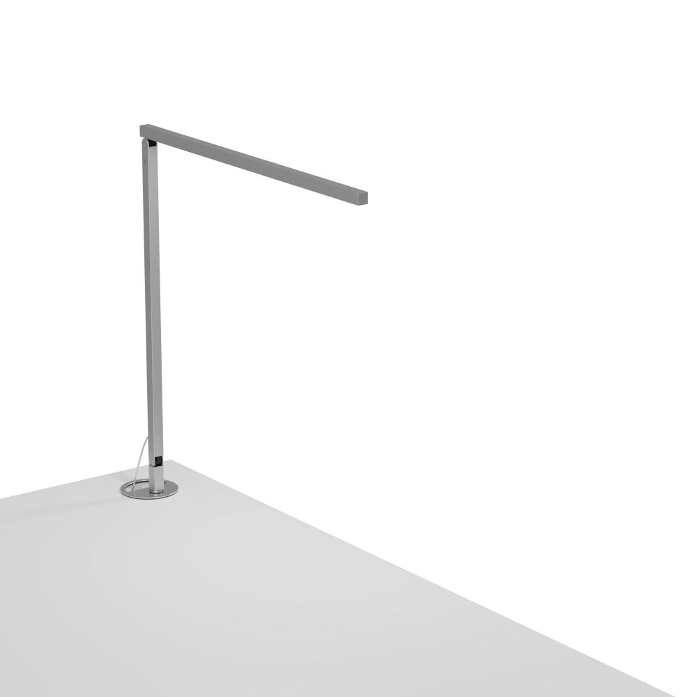Z-Bar Solo Desk Lamp Gen 4 (Daylight White Light; Silver) with Grommet Mount