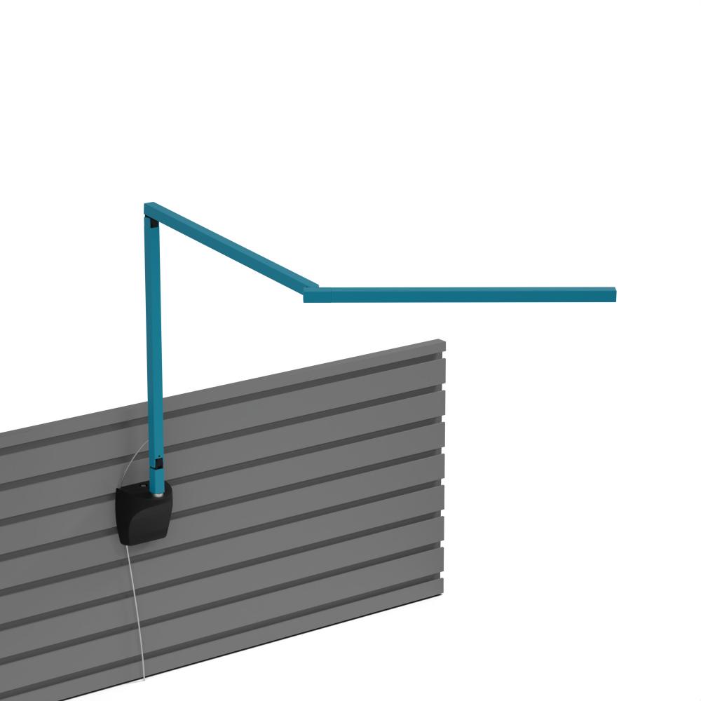 Z-Bar Mini Desk Lamp Gen 4 (Warm Light; Koncept Blue) with Slatwall Mount (Matte Black)