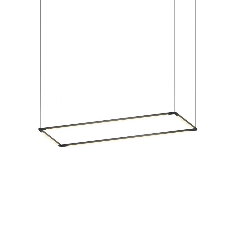 Z-Bar Pendant Medium Rectangle, Matte Black (12&#34;/36&#34; light bars)
