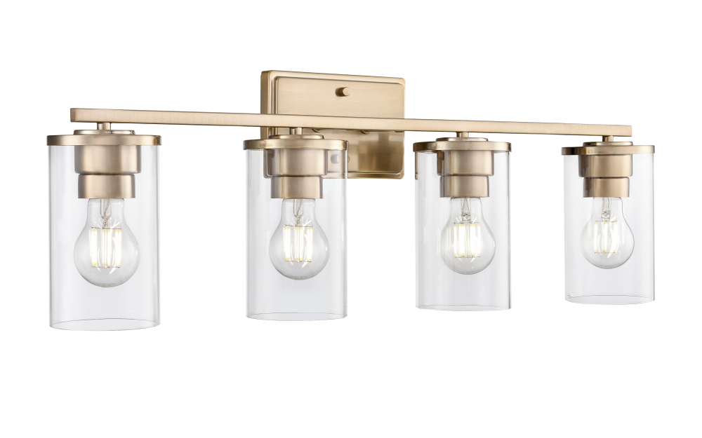 Verlana 27.75&#34; Wide 4-Light Vanity - Modern Gold