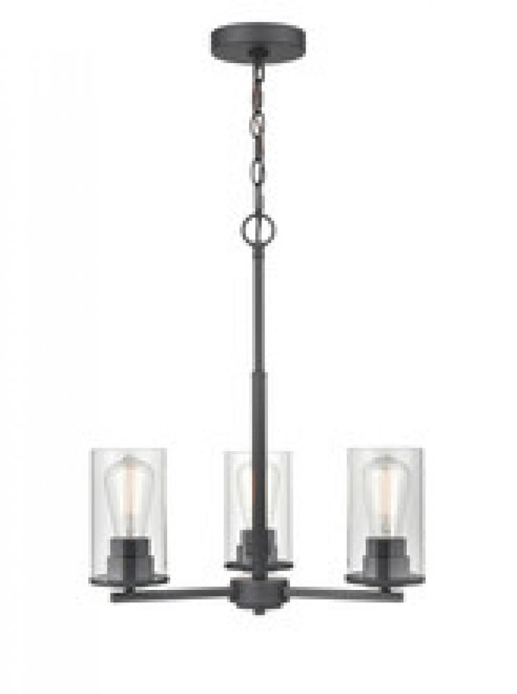 Verlana 3-Light Chandelier Ceiling Light Matte Black