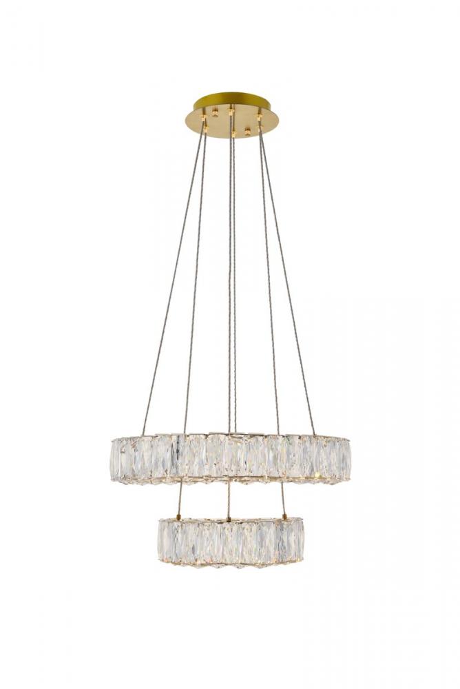 Monroe Hang D17.7&#34;+D11.8&#34;LED 36W Gold