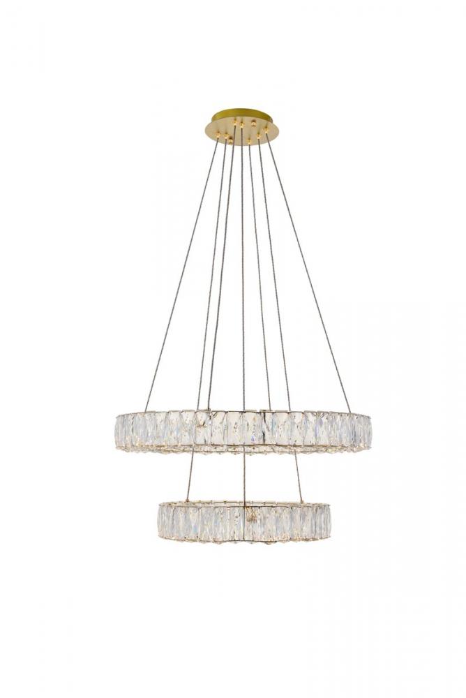 Monroe Hang D23.6&#34;+D15.7&#34;LED 54W Gold