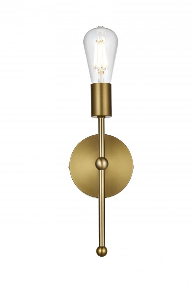 Keely Wall Sconce W4.7&#34;E3.7&#34;H12.2&#34; Satin Gold