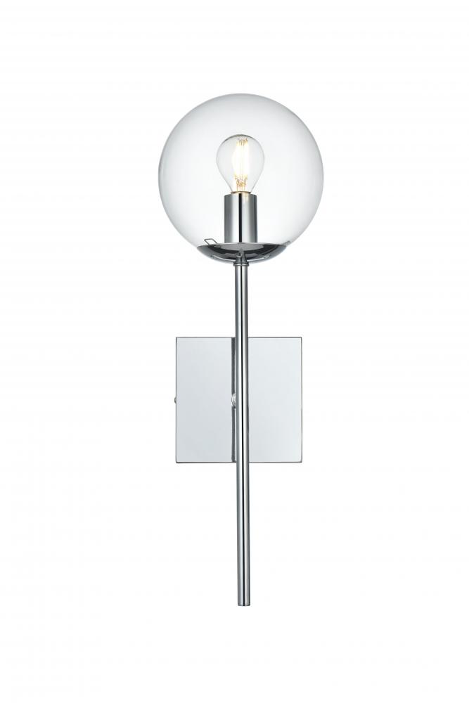 Neri Wall Sconce W5.9&#34;E6.7&#34;H17.8&#34; Chrome