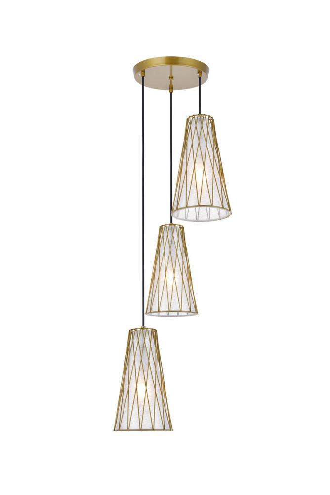 Modesta Hang D15&#34;H12.4&#34;L3 Brass