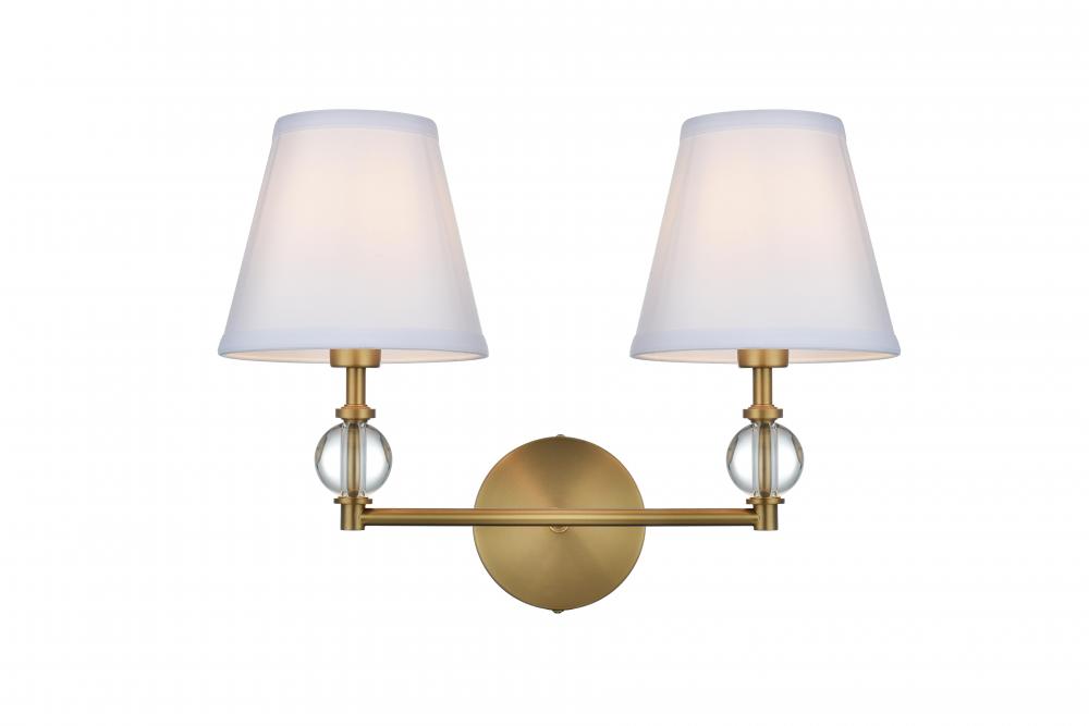 Bethany Wall sconce W16.9&#34;E8.5&#34;H12.5&#34; Satin Gold