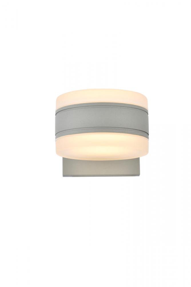 LED Wall Sconce D5&#39;&#39;E6.5&#39;&#39;H5.5&#39;&#39; Silver