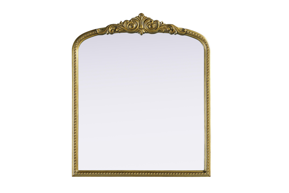 Wall mirror 30&#34;x1.4&#34;x36&#34; Antique Brass