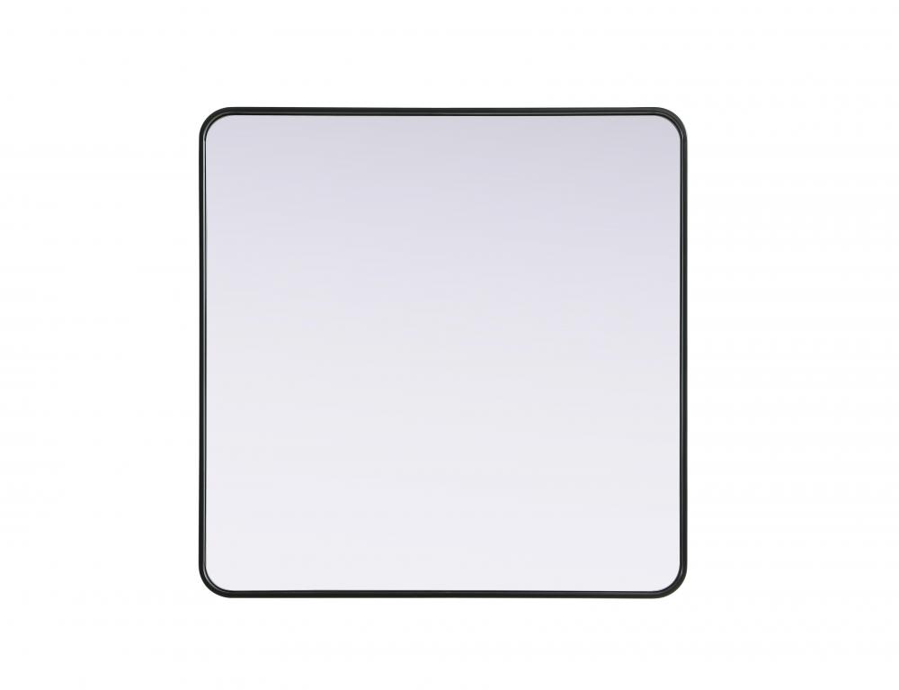 R Corner Mirror 36&#34;x36&#34;x2&#34; Black