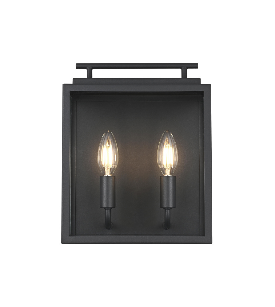 Wall Sconce W9.4&#34; E4.7&#34; H11.8&#34; Black