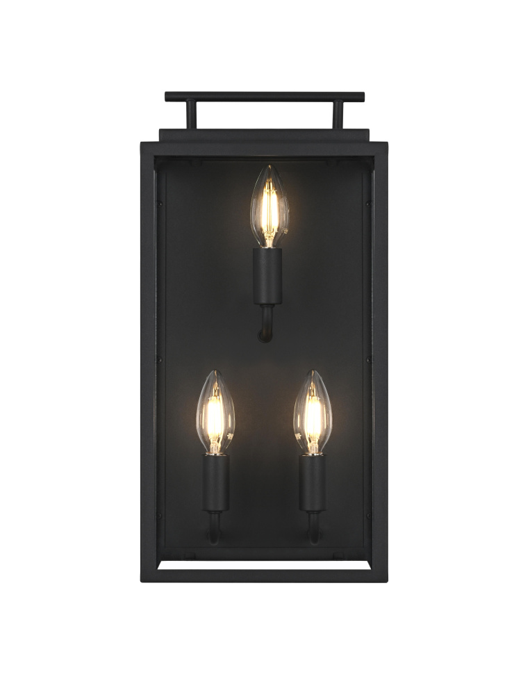 Wall Sconce W8.3&#34; E6.5&#34; H16.7&#34; Black