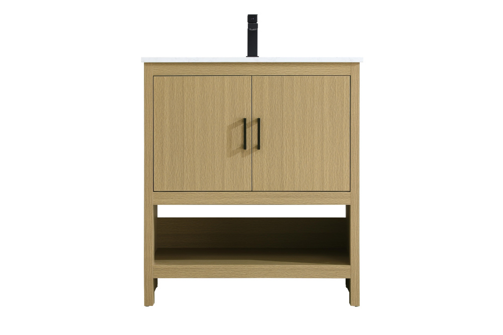 Ira 30 inch Single Bathroom Vanity in Honey Brown