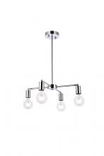 Elegant LD2339C - Cairo Pendant Lamp D22.2"H3.4" Chrome