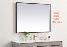 Elegant MRE63040BK - Pier 30x40 inch LED mirror with adjustable color temperature 3000K/4200K/6400K in black