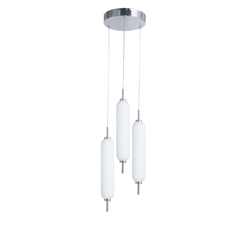 30W Multi Pendant, PC w/ WH Opal Glass