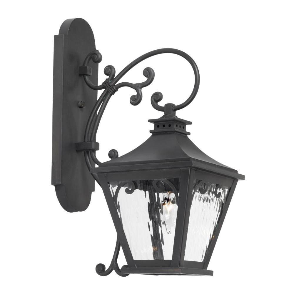 One Light Charcoal Wall Lantern