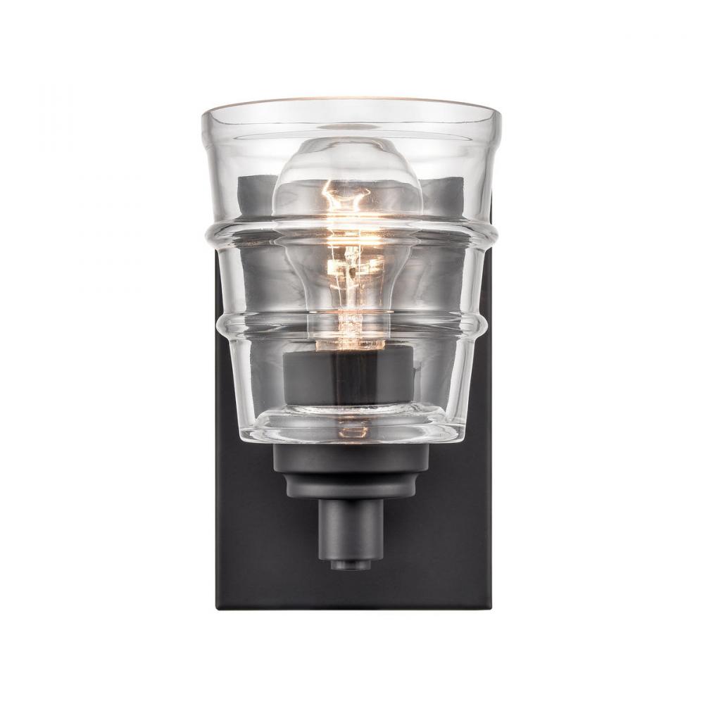 Pulsate 4.5&#39;&#39; Wide 1-Light Vanity Light - Matte Black